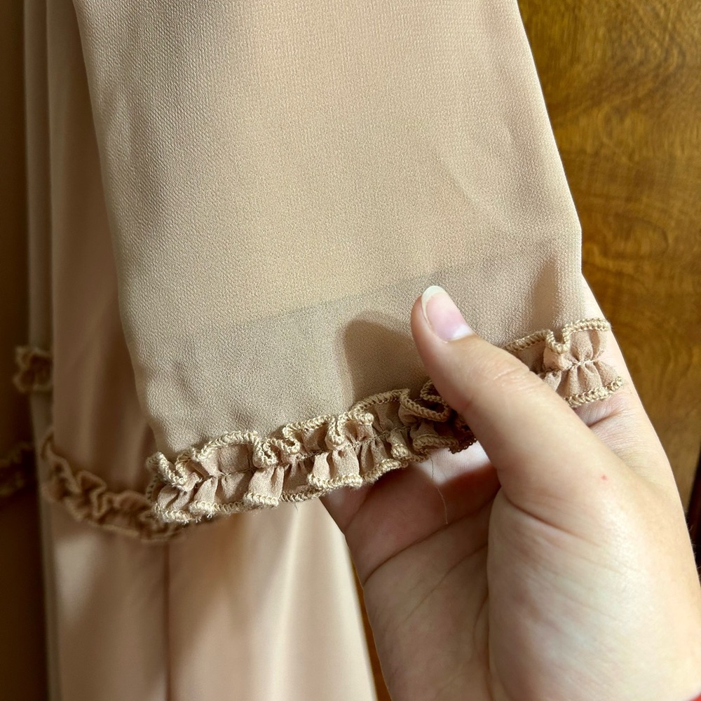 Dainty Jewells Canterbury Tea Style Tan Women's Dress - Picture 5 of 9